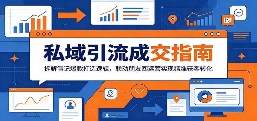 私域引流成交指南:拆解笔记爆款打造逻辑,联动朋友圈运营实现精准获客转化