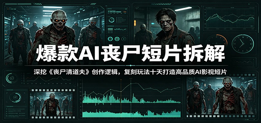 爆款AI丧尸短片拆解:深挖《丧尸清道夫》创作逻辑,复刻玩法快速打造高品质AI影视短片