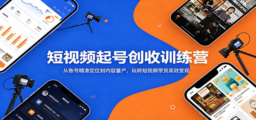 短视频起号创收训练营:从账号精准定位到内容量产,玩转短视频带货高效变现