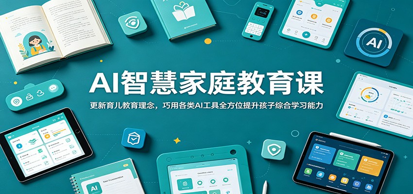 AI智慧家庭教育课:更新育儿教育理念,巧用各类AI工具全方位提升孩子综合学习能力