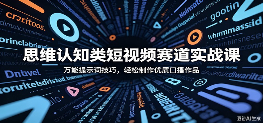 思维认知类短视频赛道实战课:万能提示词技巧,轻松制作优质口播作品