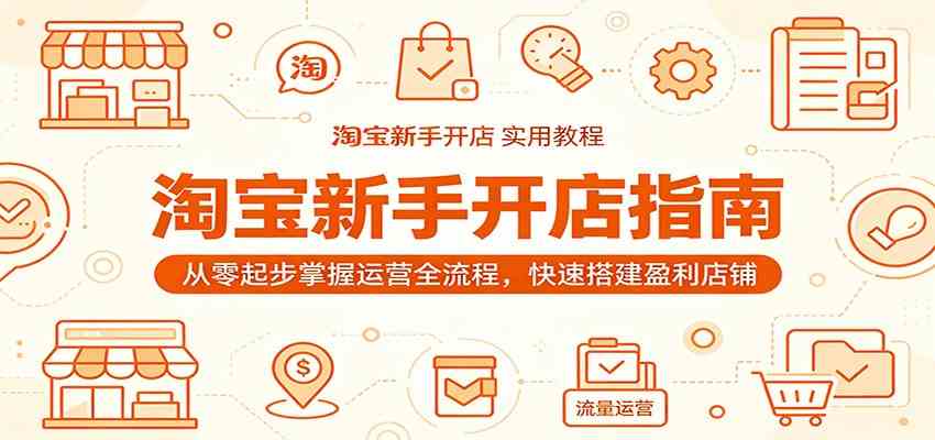 淘宝新手开店指南:从零起步掌握运营全流程,快速搭建盈利店铺