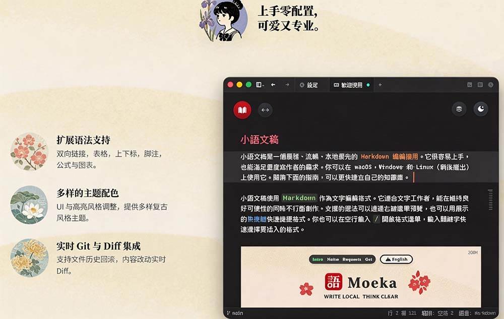 让人眼前一亮的国产 Markdown 编辑器!本地离线高性能知识记录工具,免费免登录使用 小语文稿