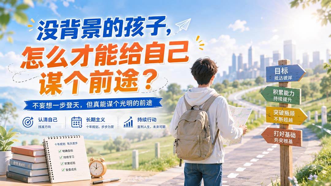 付费文章:没背景的孩子,怎么才能给自己谋个前途?