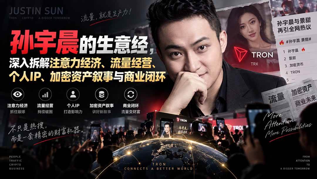 某星球精华文章——孙宇晨的生意经,深入拆解注意力经济、流量经营、个人IP、加密资产叙事与商业闭环