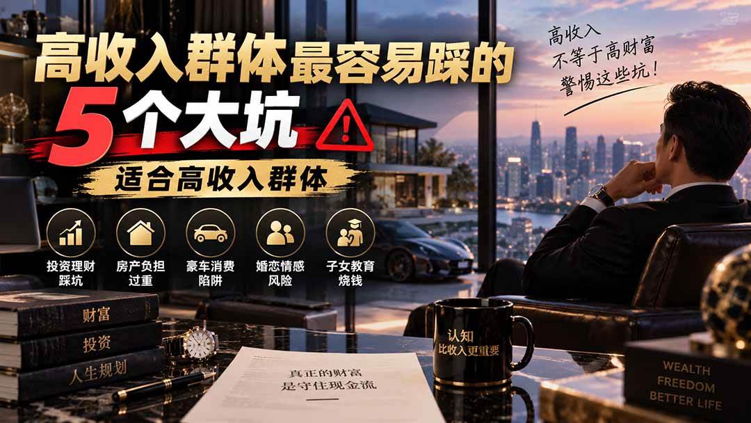 付费文章:高收入群体最容易踩的5个大坑,适合高收入群体
