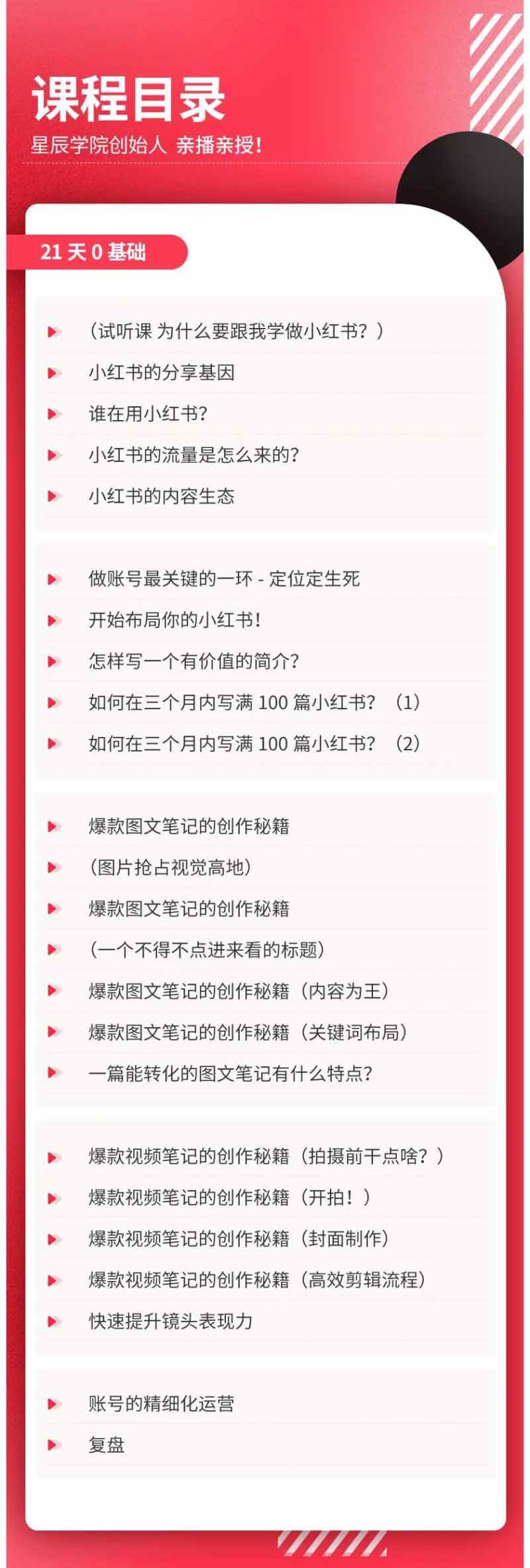 小红书21天图文视频爆款创作课:掌握选题、图片、标题、内容、关键词与脚本剪辑,建立持续创作体系