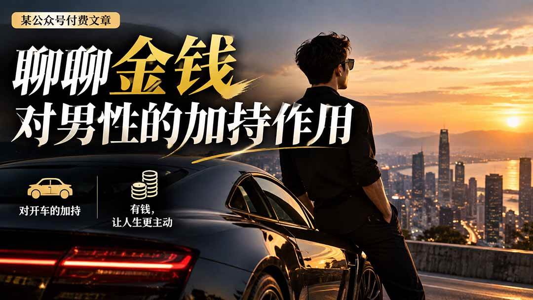 【无水印】某公众号付费文章:聊聊金钱对男性的加持作用