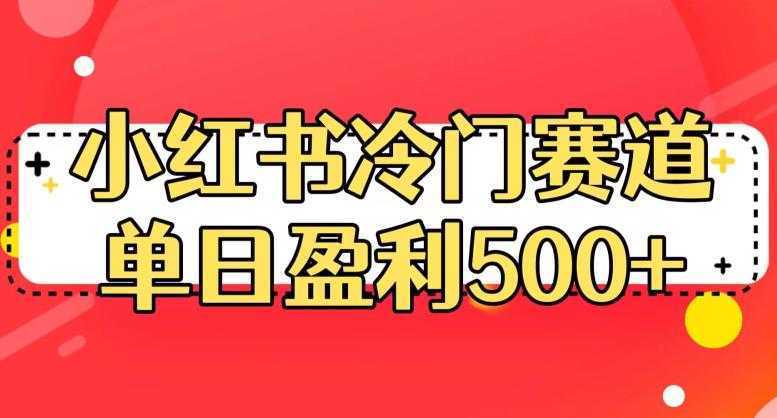 小红书冷门赛道，单日盈利500+【揭秘】