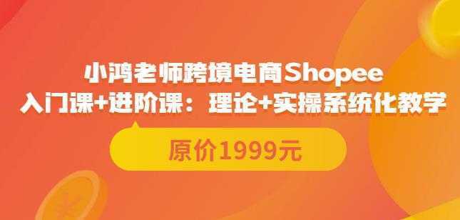 鸿老师跨境电商Shopee入门课+进阶课：理论+实操系统化教学