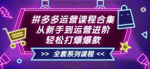 拼多多运营课程合集：从新手到运营进阶，轻松打爆爆款