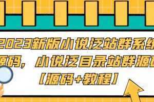 2023新版小说泛站群系统源码，小说泛目录站群源码【源码+教程】