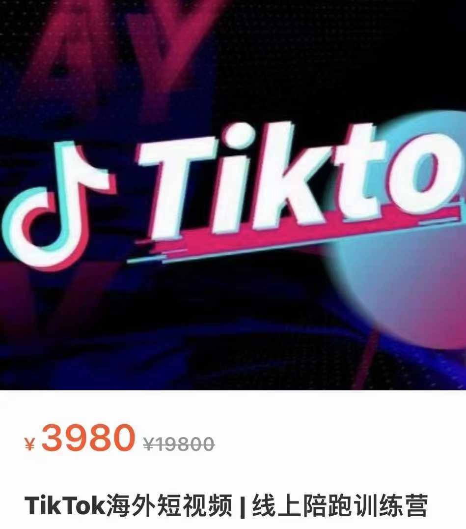 TikTok海外短视频  线上陪跑训练营