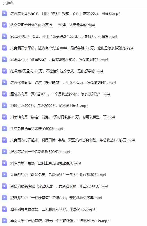 真实有效391套商业模式，年入几十到几百万案例解析