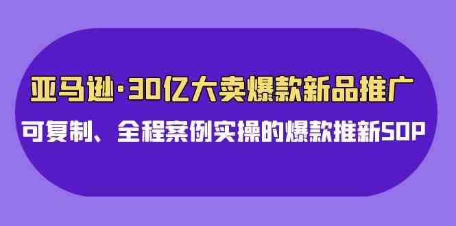 亚马逊30亿大卖爆款新品推广，可复制、全程案例实操的爆款推新SOP
