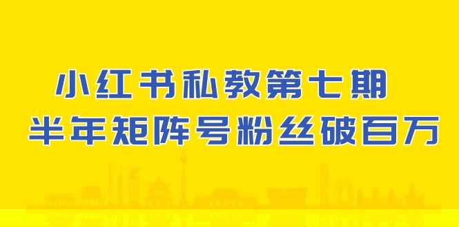 (10650期)小红书-私教第七期,小红书90天涨粉18w,1周涨粉破万 半年矩阵号粉丝破百万