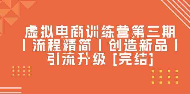 虚拟电商训练营第三期丨流程精简丨创造新品丨引流升级 [完结]
