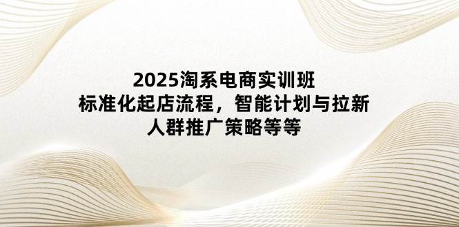 2025淘系电商实训班：标准化起店流程，智能计划与拉新，人群推广策略等等