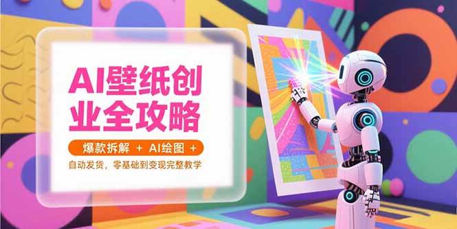 AI壁纸创业全攻略，爆款拆解+AI绘图+自动发货，零基础到变现完整教学