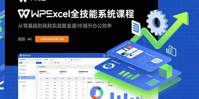 WPS Excel全技能系统课程：从零基础到高阶实战全覆盖，全面提升办公效率