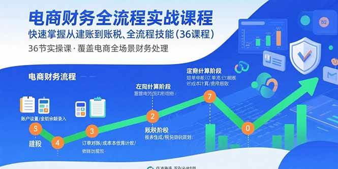 电商财务全流程实战课程:快速掌握从建账到报税的全流程技能