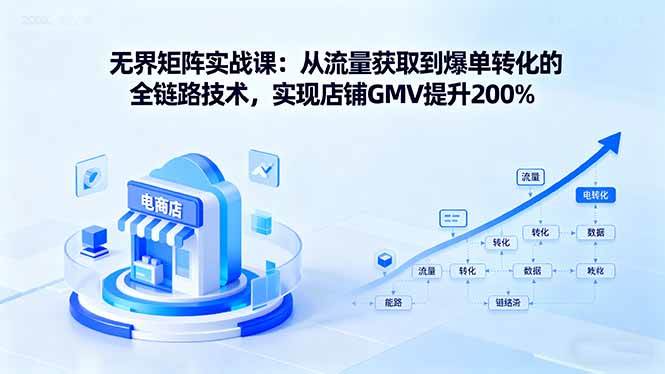 无界矩阵实战课：从流量获取到爆单转化的全链路技术，实现店铺GMV提升200%