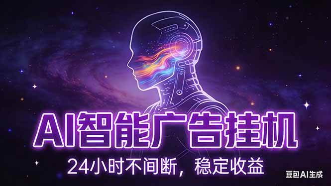 AI智能广告挂机项目，全自动化运行，电脑项目，无配置要求，单机150+收益，新手小白可速上手…