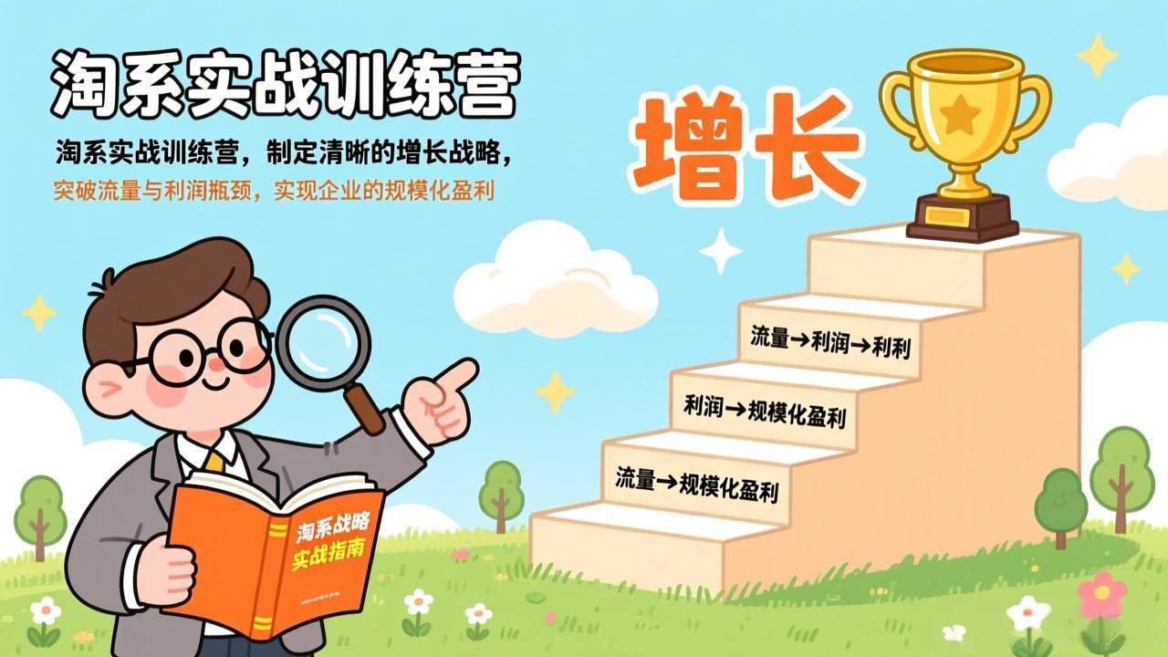 淘系实战训练营(更新)，制定清晰的增长战略，突破流量与利润瓶颈，实现企业的规模化盈利