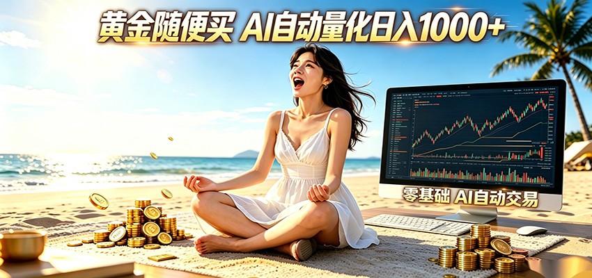 黄金随便买？AI自动外汇量化交易 在家当皇帝 日入1000+