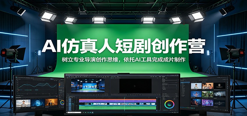 AI仿真人短剧创作营：树立专业导演创作思维，依托AI工具完成成片制作
