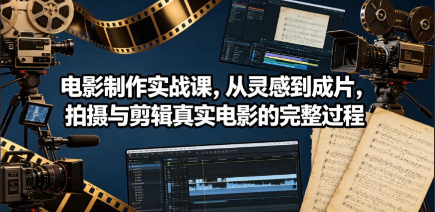 电影制作实战课，从灵感到成片，拍摄与剪辑真实电影的完整过程【原创双语字幕】