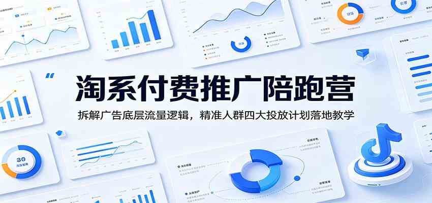 淘系付费推广陪跑营：拆解广告底层流量逻辑，精准人群四大投放计划落地教学