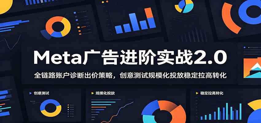 Meta广告进阶实战2.0：全链路账户诊断出价策略，创意测试规模化投放稳定拉高转化