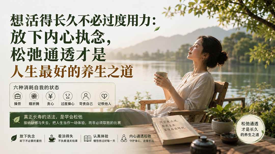 付费文章：想活得长久不必过度用力：放下内心执念，松弛通透才是人生最好的养生之道