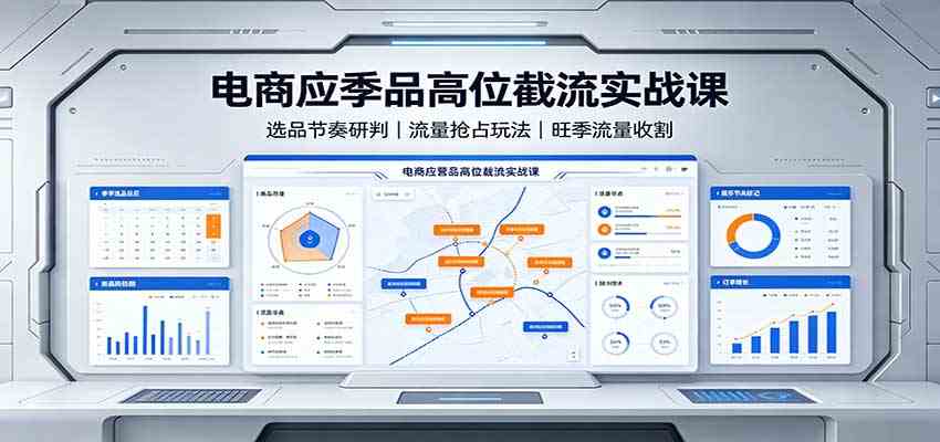 电商应季品高位截流实战课：选品节奏研判，流量抢占玩法，旺季流量收割