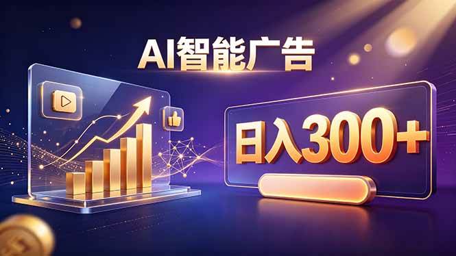 不露脸、不直播，AI 智能广告日入 300 + 是怎么做到的？