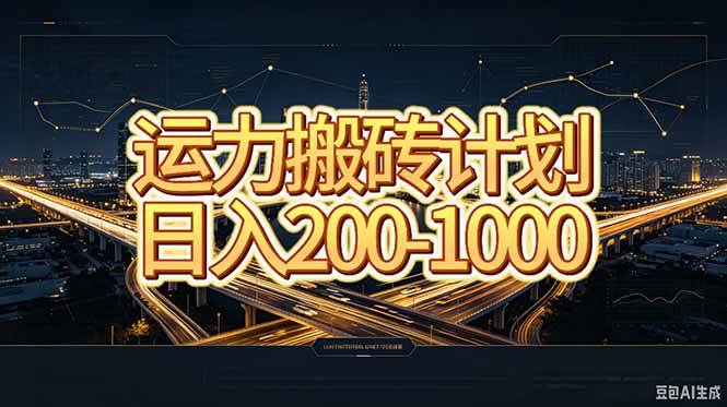 运力搬砖，风口项目。当日收益稳定200-1000。 每天仅需一小时，新人轻松上手。