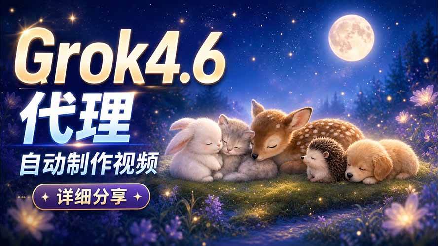 Grok 4.6 代理自动制作视频！从提示词到成片全流程详细分享｜AI Agent 实操分享