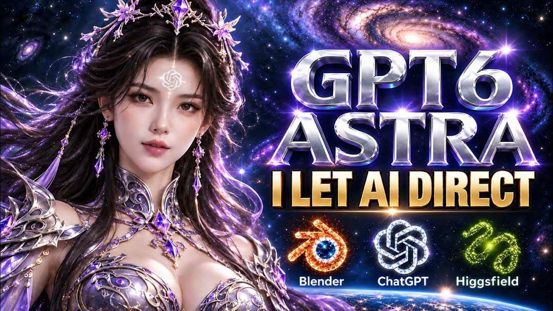 【无水印】让GPT-6 Astra当导演！Higgsfield和Blender实战打造30秒玄幻精准运镜短片！