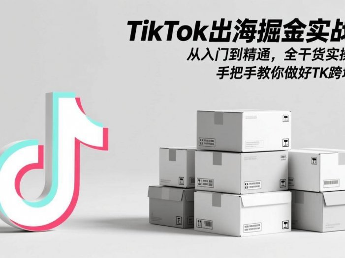 TikTok出海掘金实战课：从入门到精通，全干货实操讲解，手把手教你做好TK跨境电商