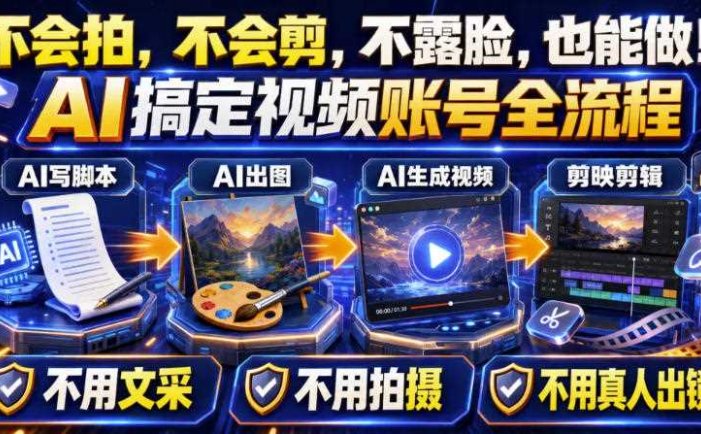 AI短视频起号实战项目，用AI做视频起号，45天涨粉12W，一条广告8.5k，广告接到手软，引流、变现两不误！