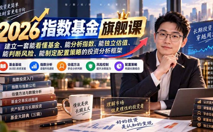 2026指数基金旗舰课｜建立一套能看懂基金、能分析指数、能独立估值、能判断风险、能制定配置策略的投资分析框架