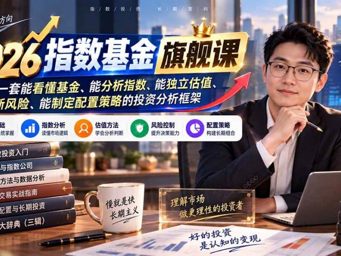 2026指数基金旗舰课｜建立一套能看懂基金、能分析指数、能独立估值、能判断风险、能制定配置策略的投资分析框架
